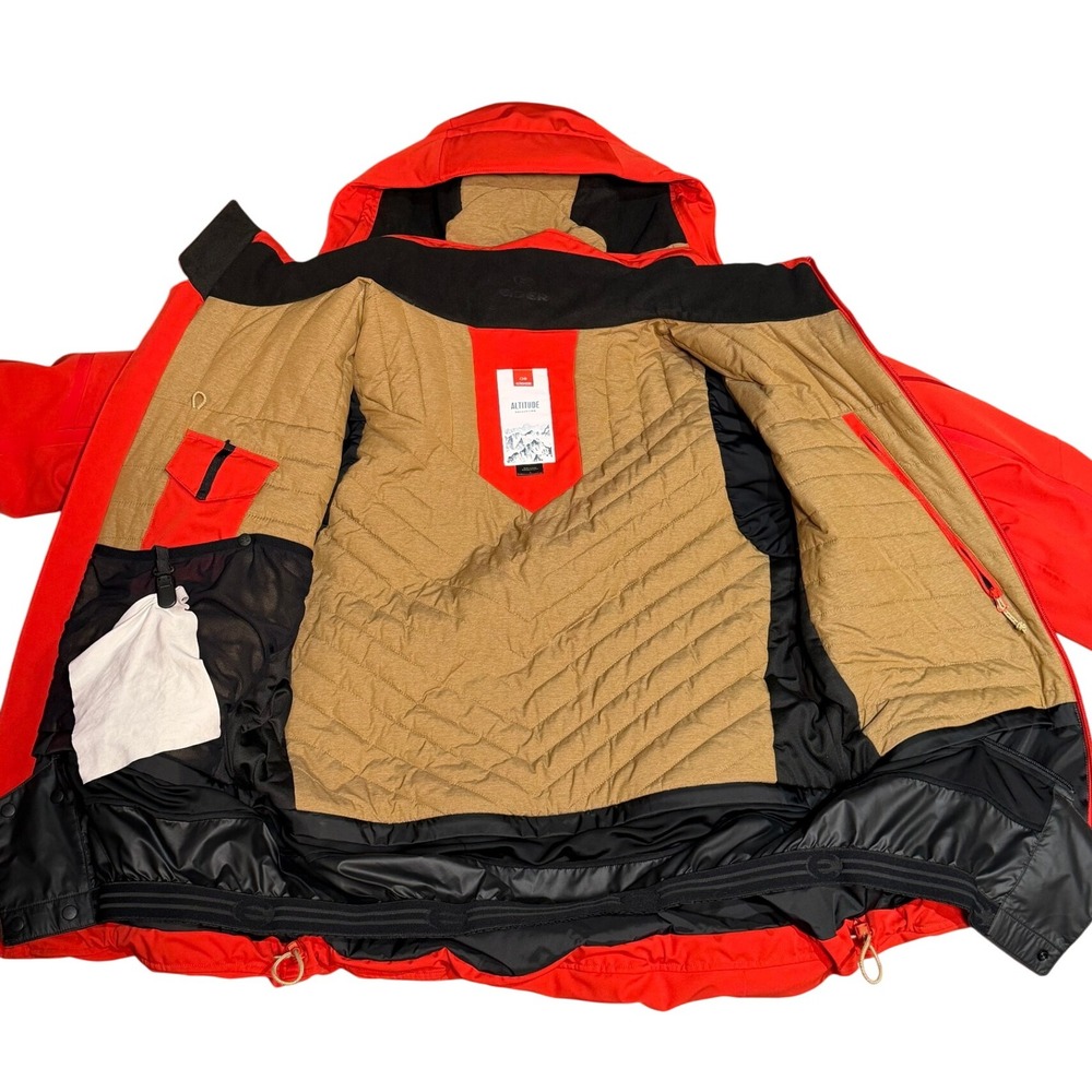Eider Altitude Collection Mens Red Hooded Ski Snowboard Jacket